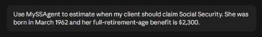 The claiming question typed into Claude